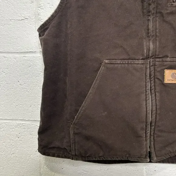 Carhartt Sherpa-Lined Mock-Neck Vest “Dark Brown” V33 DKB
